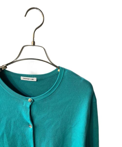 EVERYDAY I LIKE.（エヴリデイ アイ ライク）EVERYDAY I LIKE. (エヴリデイ アイ ライク) クルーネック カーディガン グリーン サイズ:FREEの古着・服飾アイテム