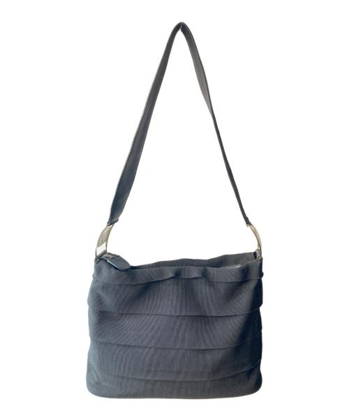 Salvatore Ferragamo（サルヴァトーレ フェラガモ）Salvatore Ferragamo (サルヴァトーレ フェラガモ) フリルショルダーバッグ ブラックの古着・服飾アイテム