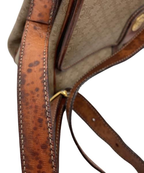 CELINE（セリーヌ）CELINE (セリーヌ) マカダム柄ショルダーバッグ ベージュの古着・服飾アイテム