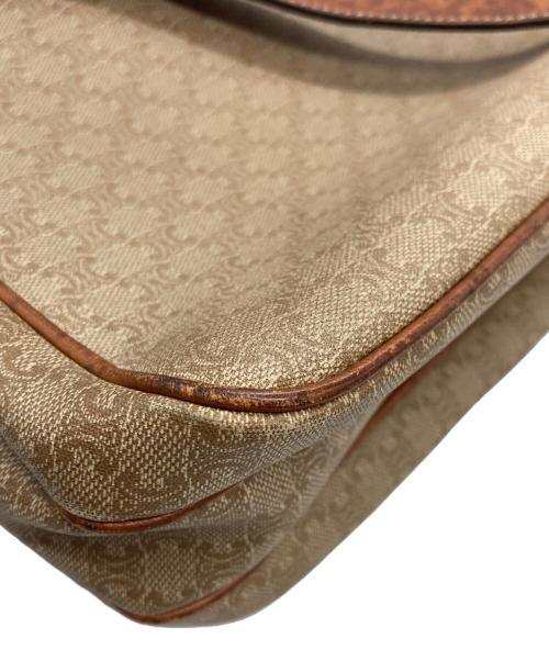 CELINE（セリーヌ）CELINE (セリーヌ) マカダム柄ショルダーバッグ ベージュの古着・服飾アイテム