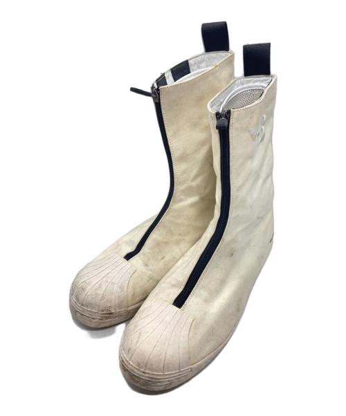 Y-3（ワイスリー）Y-3 (ワイスリー) ハイカットレイヤードスニーカー ホワイト サイズ:28.5cmの古着・服飾アイテム