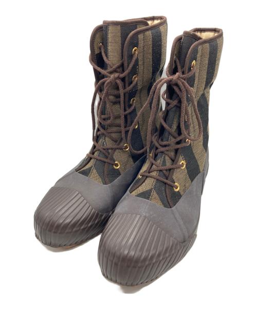 FENDI（フェンディ）FENDI (フェンディ) moon star (ムーンスター) ハイトップスニーカー ブラウン サイズ:9Tの古着・服飾アイテム