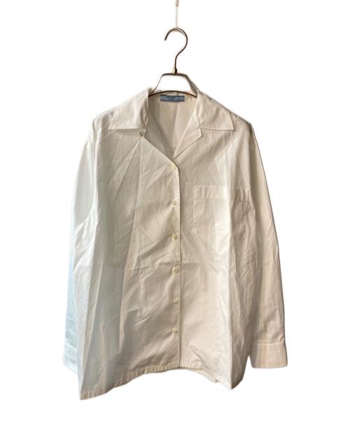 PRADA（プラダ）PRADA (プラダ) オープンカラーシャツ ホワイト サイズ:38の古着・服飾アイテム