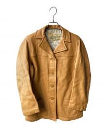 Mid Western（ミッド ウエスタン）の古着「レザースポーツジャケット」｜ブラウン