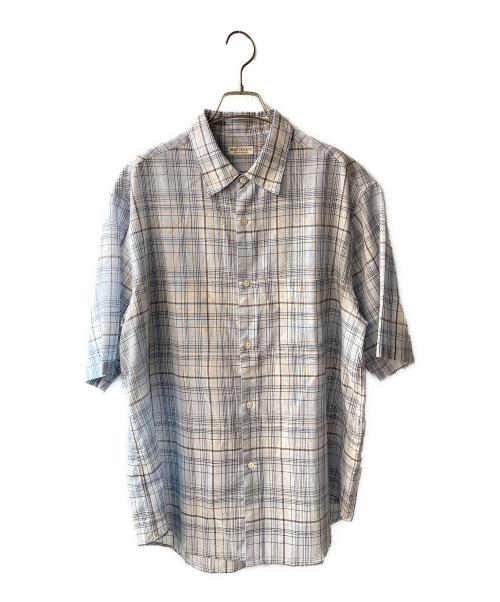 BEAUTY&YOUTH（ビューティーアンドユース）BEAUTY&YOUTH (ビューティーアンドユース) スラブチェックワイドヘムフォルムシャツ ブルー サイズ:XLの古着・服飾アイテム