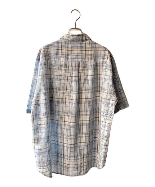 BEAUTY&YOUTH（ビューティーアンドユース）BEAUTY&YOUTH (ビューティーアンドユース) スラブチェックワイドヘムフォルムシャツ ブルー サイズ:XLの古着・服飾アイテム