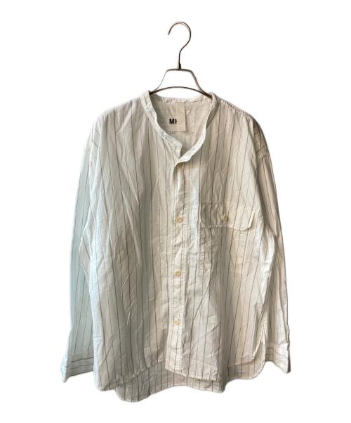 MHL（エムエイチエル）MHL (エムエイチエル) GRAPHIC COTTON STRIPE ホワイト サイズ:Lの古着・服飾アイテム