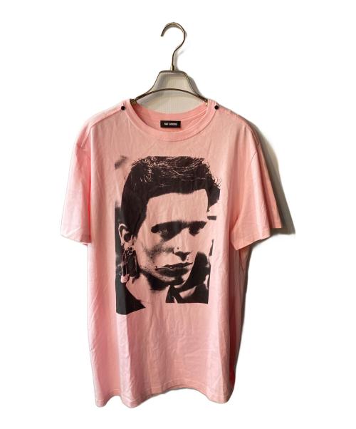RAF SIMONS（ラフシモンズ）RAF SIMONS (ラフシモンズ) Pierced Mouth Tee ピンク サイズ:Mの古着・服飾アイテム