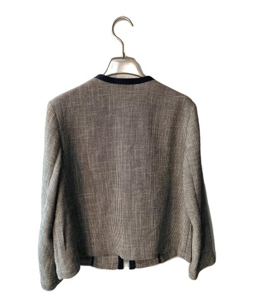 BALLSEY（ボールジィ）BALLSEY (ボールジィ) カラミ ノーカラージャケット ブラック サイズ:36の古着・服飾アイテム