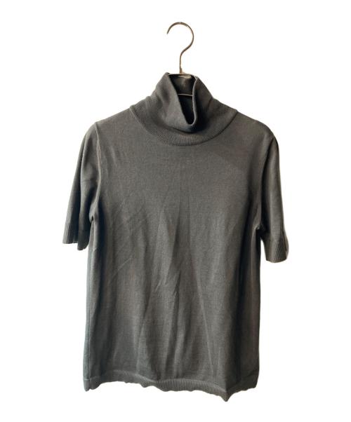 AK+1（エーケーワン）AK+1 (エーケーワン) 5分袖 ハイネックニット グレー サイズ:36の古着・服飾アイテム