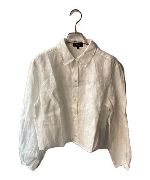 theory（セオリー）theory (セオリー) Relaxed Linen Pleat SLV Shirt ホワイト サイズ:Sの古着・服飾アイテム