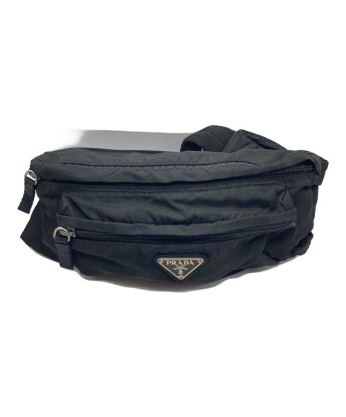 PRADA（プラダ）PRADA (プラダ) ナイロンウエストポーチ ブラックの古着・服飾アイテム