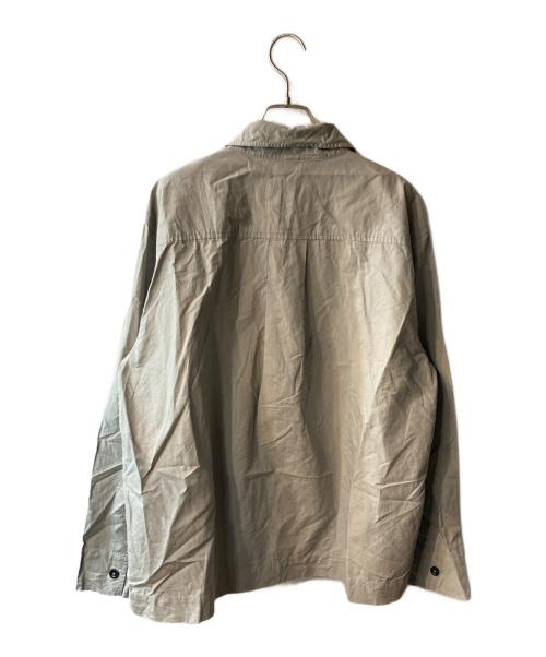 MHL（エムエイチエル）MHL (エムエイチエル) WA-SHI COTTON POPLIN SHIRT グレー サイズ:Lの古着・服飾アイテム