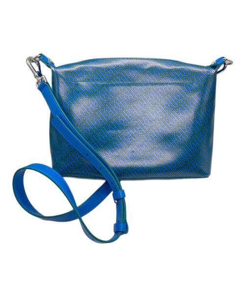 COLE HAAN（コールハーン）COLE HAAN (コールハーン) コーテッド キャンバス トップ ジップ クロスボディ グリーン×ブルーの古着・服飾アイテム