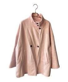 SLOBE IENA（スローブ イエナ）の古着「souple woolダブルフェイススタンドコート」｜ピンク