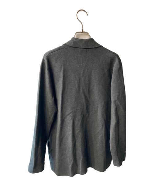 PLST（プラステ）PLST (プラステ) レーヨンブレンドニットダブルジャケット グレー サイズ:Mの古着・服飾アイテム
