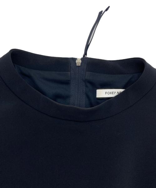 FOXEY NEWYORK（フォクシーニューヨーク）FOXEY NEWYORK (フォクシーニューヨーク) ノースリーブワンピース ネイビー サイズ:38の古着・服飾アイテム
