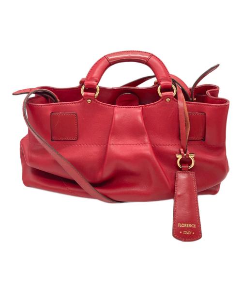 Salvatore Ferragamo（サルヴァトーレ フェラガモ）Salvatore Ferragamo (サルヴァトーレ フェラガモ) 2WAYショルダーバッグ レッドの古着・服飾アイテム