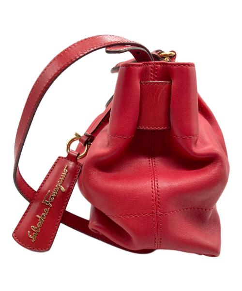 Salvatore Ferragamo（サルヴァトーレ フェラガモ）Salvatore Ferragamo (サルヴァトーレ フェラガモ) 2WAYショルダーバッグ レッドの古着・服飾アイテム
