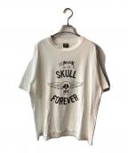 stussyステューシー）の古着「SKULL HALL OF FAME 80-04 SKULL FOREVER S/S TEE」｜ホワイト