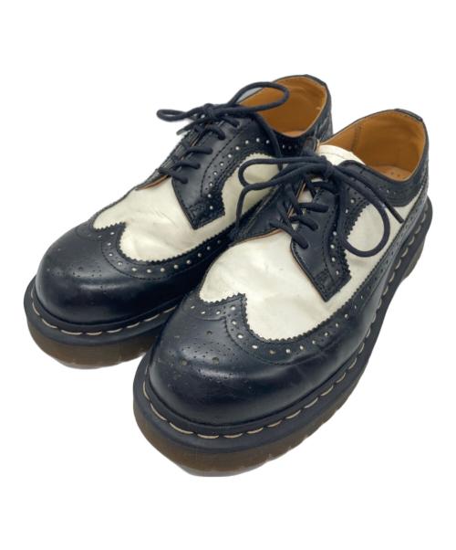 Dr.Martens（ドクターマーチン）Dr.Martens (ドクターマーチン) 10458 バイカラーウィングチップシューズ ブラック×ホワイト サイズ:UK 6の古着・服飾アイテム