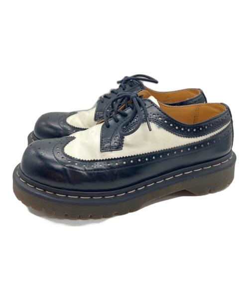 Dr.Martens（ドクターマーチン）Dr.Martens (ドクターマーチン) 10458 バイカラーウィングチップシューズ ブラック×ホワイト サイズ:UK 6の古着・服飾アイテム
