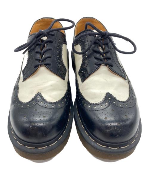 Dr.Martens（ドクターマーチン）Dr.Martens (ドクターマーチン) 10458 バイカラーウィングチップシューズ ブラック×ホワイト サイズ:UK 6の古着・服飾アイテム