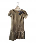 M'S GRACYエムズグレイシー）の古着「リボンワンピース」｜オリーブ