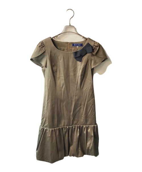 M'S GRACY（エムズグレイシー）M'S GRACY (エムズグレイシー) リボンワンピース オリーブ サイズ:40の古着・服飾アイテム