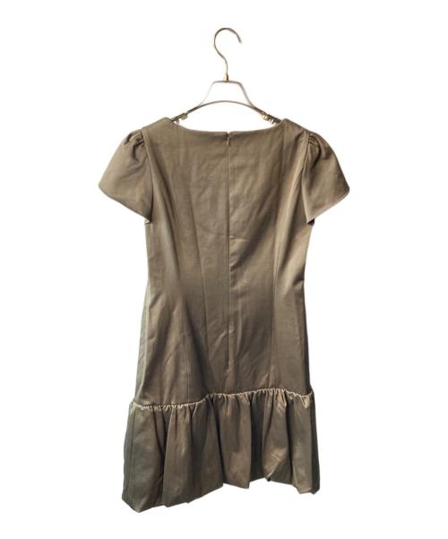 M'S GRACY（エムズグレイシー）M'S GRACY (エムズグレイシー) リボンワンピース オリーブ サイズ:40の古着・服飾アイテム