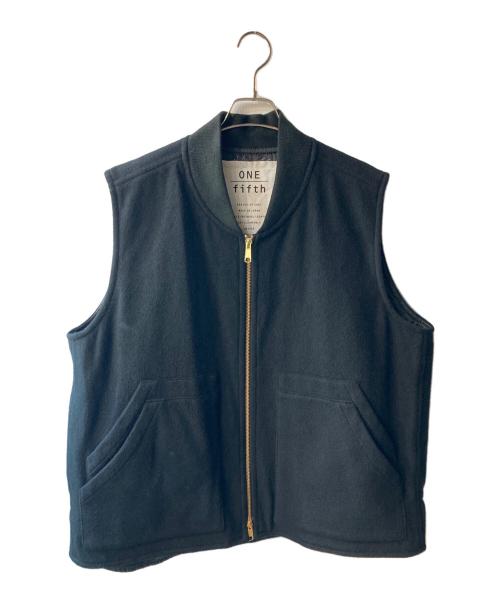 ONE FIFTH（ワンフィフス）one fifth (ワンフィフス) BOB W Zip Wool Vest ブラック サイズ:3の古着・服飾アイテム