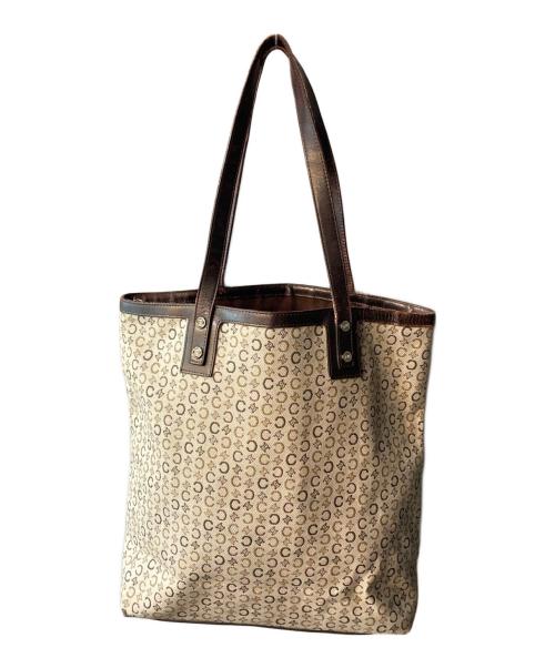 CELINE（セリーヌ）CELINE (セリーヌ) Cマカダム柄トートバッグ ブラウンの古着・服飾アイテム