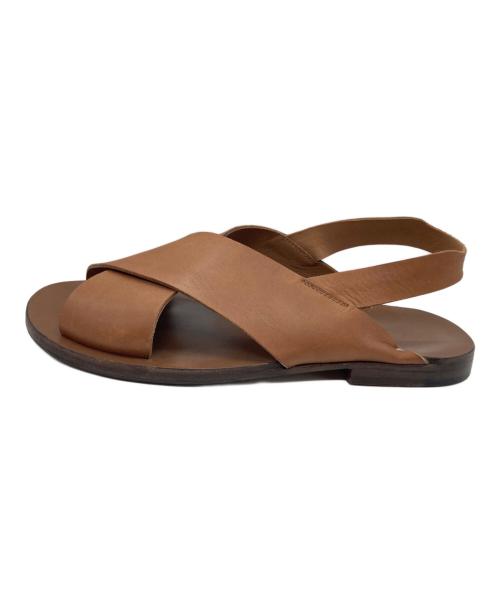 MARGARET HOWELL（マーガレットハウエル）MARGARET HOWELL (マーガレットハウエル) レザーサンダル ブラウン サイズ:38の古着・服飾アイテム