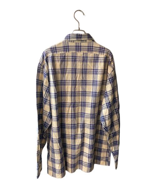 RRL（ダブルアールエル）RRL (ダブルアールエル) チェックシャツ ベージュ×ネイビー サイズ:Lの古着・服飾アイテム