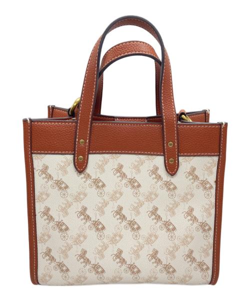 COACH（コーチ）COACH (コーチ) フィールド トート 22 ウィズ ホース アンド キャリッジ プリント アンド キャリッジ バッジ ブラウンの古着・服飾アイテム