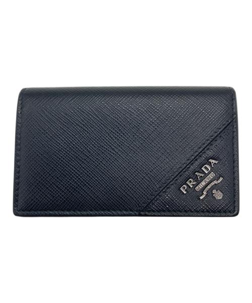 PRADA（プラダ）PRADA (プラダ) サフィアーノ カードケース ブラックの古着・服飾アイテム