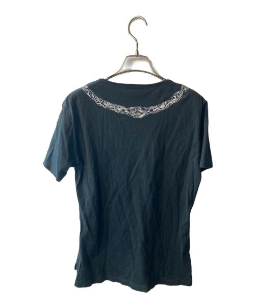 Vivienne Westwood man（ヴィヴィアン ウェストウッド マン）Vivienne Westwood man (ヴィヴィアン ウェストウッド マン) チェーンデザインTシャツ ブラック サイズ:44の古着・服飾アイテム