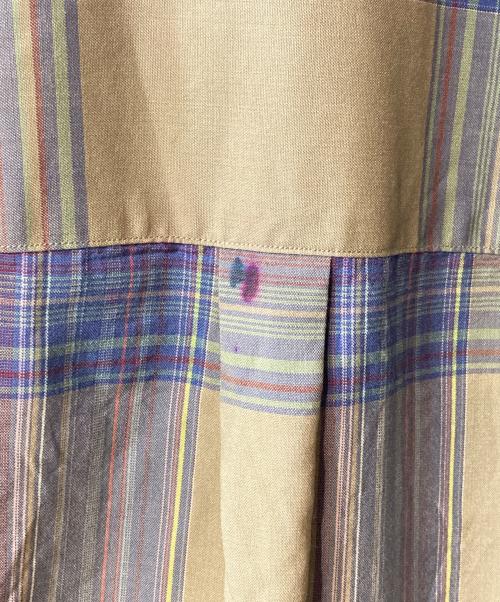 AURALEE（オーラリー）AURALEE (オーラリー) SUPER LIGHT WOOL CHECK SHIRTS ブラウン サイズ:4の古着・服飾アイテム