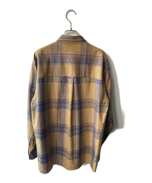 AURALEE（オーラリー）AURALEE (オーラリー) SUPER LIGHT WOOL CHECK SHIRTS ブラウン サイズ:4の古着・服飾アイテム