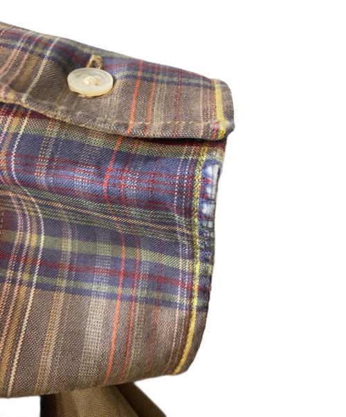 AURALEE（オーラリー）AURALEE (オーラリー) SUPER LIGHT WOOL CHECK SHIRTS ブラウン サイズ:4の古着・服飾アイテム