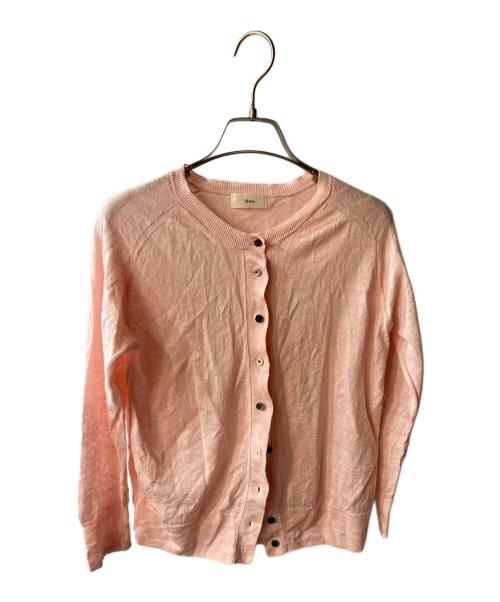 IENA（イエナ）IENA (イエナ) フレンチリネン7分袖カーディガン ピンク サイズ:freeの古着・服飾アイテム