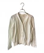 IENAイエナ）の古着「ペーパーコットン Vネックカーディガン」｜ホワイト