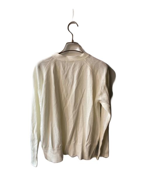 IENA（イエナ）IENA (イエナ) ペーパーコットン Vネックカーディガン ホワイト サイズ:freeの古着・服飾アイテム