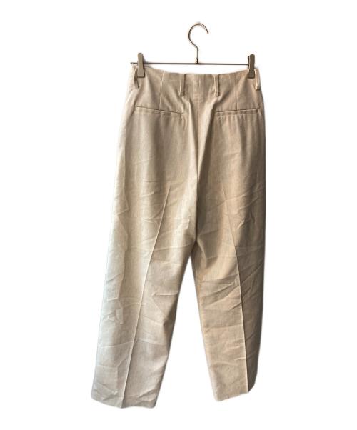 IENA（イエナ）IENA (イエナ) ハイウエストワイドストレートトラウザーズ ベージュ サイズ:38 未使用品の古着・服飾アイテム