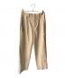 IENA（イエナ）の古着「ハイウエストワイドストレートトラウザーズ」｜ベージュ
