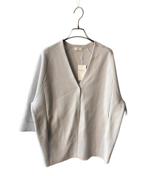 BALLSEY（ボールジィ）BALLSEY (ボールジィ) ポリエステルコットンミラノリブ Vネックカーディガン グレー サイズ:S 未使用品の古着・服飾アイテム