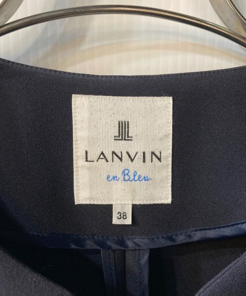 LANVIN en Bleu（ランバンオンブルー）LANVIN en Bleu (ランバンオンブルー) ノーカラーコート ネイビー サイズ:38の古着・服飾アイテム