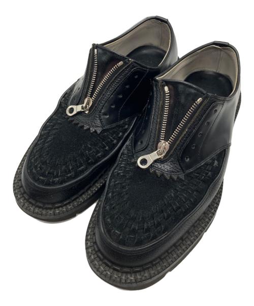 foot the coacher（フットザコーチャー）foot the coacher (フットザコーチャー) シューズ ブラック サイズ:SIZE 8 1/2の古着・服飾アイテム