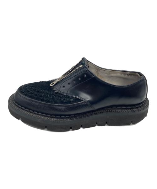 foot the coacher（フットザコーチャー）foot the coacher (フットザコーチャー) シューズ ブラック サイズ:SIZE 8 1/2の古着・服飾アイテム