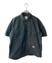 and wander（アンドワンダー）の古着「CORDURA typewriter SS over shirt」｜ブラック